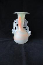 Vintage Cristallerie de Toul Frankrijk glazen vaas c 1970, Ophalen of Verzenden