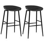 Barstoelen 2 st zwart, Huis en Inrichting, Barkrukken, Ophalen, 5 krukken of meer, 60 tot 90 cm, Nieuw