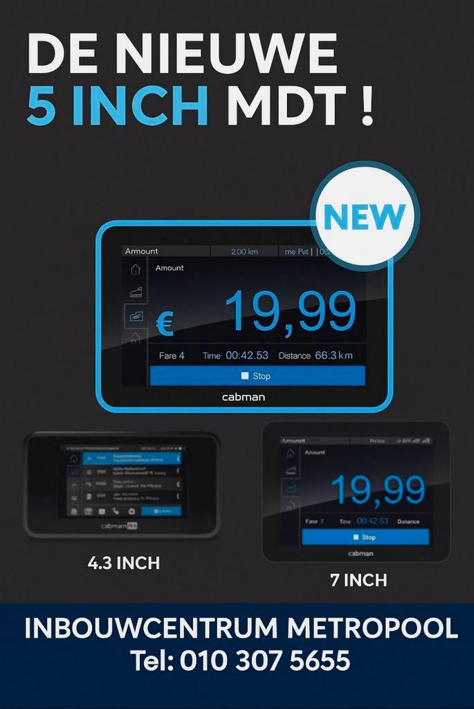 CABMAN MDT/CDT: OOK LEASEN VANAF €35,11,-, Auto diversen, Autoradio's, Ophalen