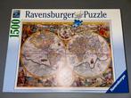 Ravensburger puzzel Wereldkaart uit 1594, 500 t/m 1500 stukjes, Legpuzzel, Zo goed als nieuw, Ophalen