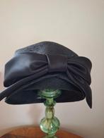Zwarte Alielle rieten hoed met strik, Kleding | Dames, One size fits all, Ophalen of Verzenden, Hoed, Zo goed als nieuw