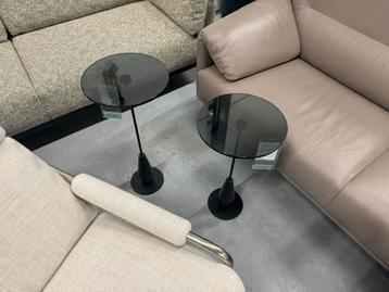 2 Nieuw Metaform Jongleur bijzettafel Zwart Glas Design beschikbaar voor biedingen