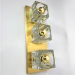 Peill & putzler messing icecube wandlamp xl mid century 70s, Ophalen of Verzenden, Gebruikt