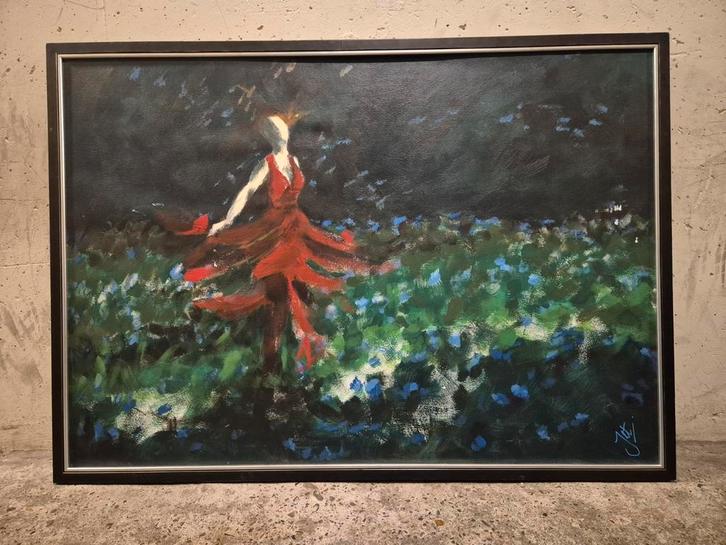 Olieverfschilderij Jet Schaap - Danseres, Antiek en Kunst, Kunst | Schilderijen | Klassiek, Ophalen