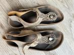 Kipling sandalen maat 35 goud met pamterprint zgan, Kipling, Meisje, Overige typen, Ophalen of Verzenden