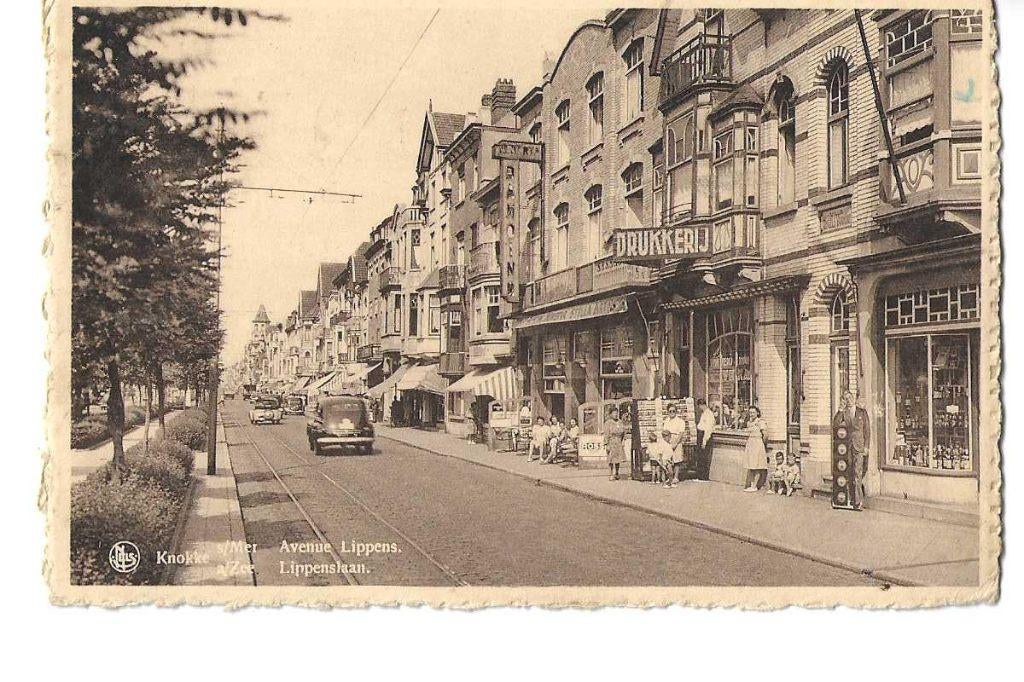 knokke  avenue lippens  1949, Verzenden, 1940 tot 1960, Gelopen, België en Luxemburg