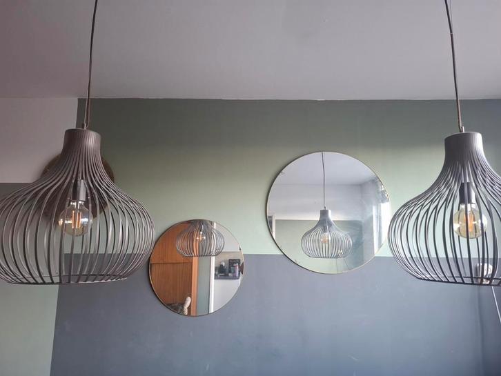 Qazqaz Saffira Lampen - Donkerbruin, Huis en Inrichting, Lampen | Hanglampen, Zo goed als nieuw, Minder dan 50 cm, Ophalen of Verzenden