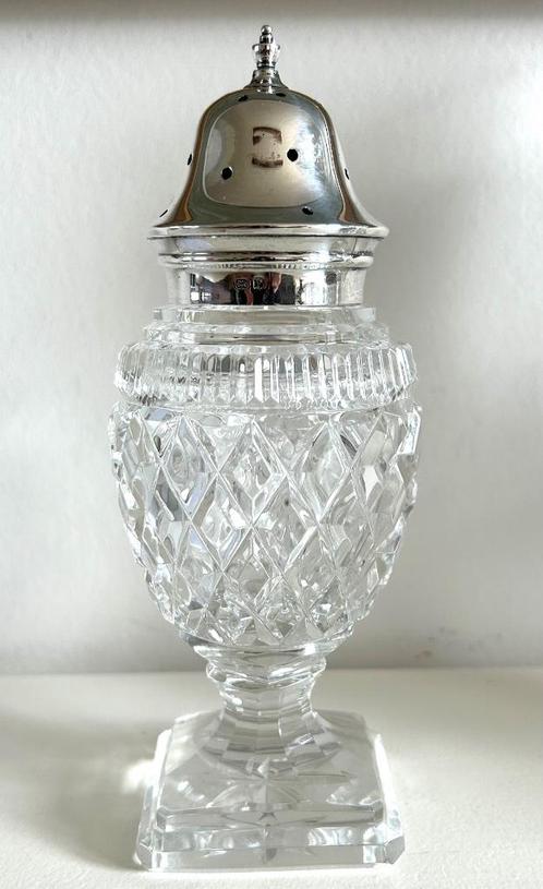 Engels kristal sterling silver sugar castor suikerstrooier, Antiek en Kunst, Antiek | Goud en Zilver, Ophalen of Verzenden
