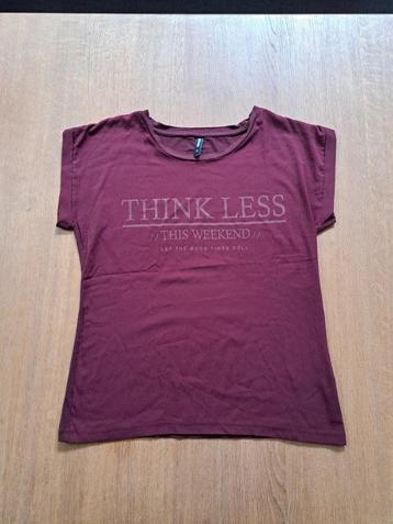 T-shirt dames bordeaux met print maat M merk Eksept (Shoeby) beschikbaar voor biedingen