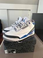 Nike Air Jordan 3 Racer Blue – Maat 45, Blauw, Ophalen of Verzenden, Nike Air Jordan, Sneakers of Gympen