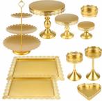 Sweet table decor goud 10 delig set te huur, Hobby en Vrije tijd, Feestartikelen | Verhuur, Ophalen of Verzenden, Zo goed als nieuw