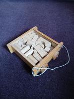 Houten vintage blokkendoos met blokken, Ophalen of Verzenden, Gebruikt, Overige typen