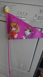 Kinderfiets vlaggetje, roze met eenhoorn pony's, Nieuw, Ophalen