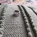 Zilveren ring met strass - Maat 18-19, 18 tot 19, Ophalen of Verzenden, Zo goed als nieuw, Dame of Heer