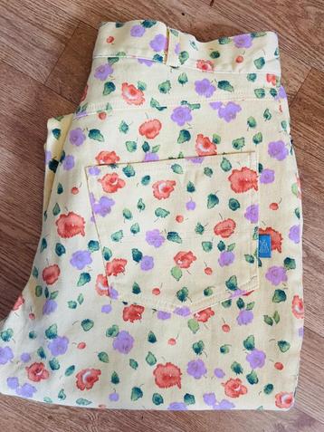 super mooie gele gebloemde broek Mystique 38/40 nieuw beschikbaar voor biedingen