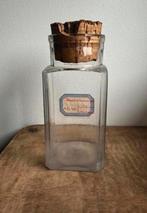 Franse apothekersfles met kurk, Ophalen of Verzenden