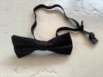 Vlinderdas zwarte strik nek strikje hals vlinderstrik, Ophalen of Verzenden, Zo goed als nieuw, Zwart
