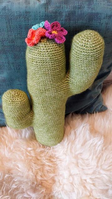 Geweldig gehaakte cactus kussen accessoire woonkamer  beschikbaar voor biedingen