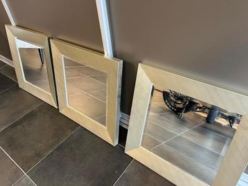 3 leuke moderne vierkante spiegels, spiegel aluminium look beschikbaar voor biedingen