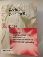 Rechtspersonen 2023/2024 Wolters Kluwer, Boeken, Ophalen of Verzenden, Nieuw, Overige onderwerpen