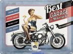Best Garage for Motorcycles.   Metalen wandbord, Ophalen of Verzenden, Nieuw, Reclamebord