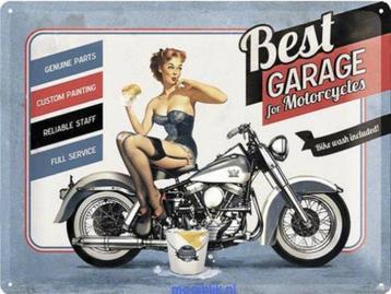  Best Garage for Motorcycles.   Metalen wandbord  beschikbaar voor biedingen