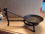 IJzeren pannetje koekenpan spider frying pan kaarsenstander, Ophalen of Verzenden, Gebruikt, Overige materialen, Overige typen