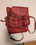 Rode Lederen Rugzak, Overige merken, Gebruikt, 25 tot 40 cm, Ophalen of Verzenden