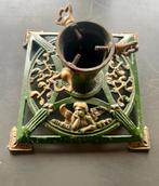 Antieke kerstboomstandaard groen/koper klein., Ophalen, Zo goed als nieuw