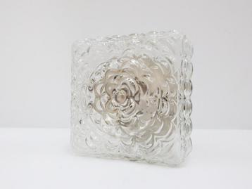 Vintage plafondlamp | Glas  beschikbaar voor biedingen