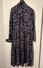 H&M - zwarte bloemenprint jurk | maat S/M, H&M, Zwart, Ophalen of Verzenden, Zo goed als nieuw