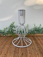 Witte kandelaar van draad 2x, Ophalen of Verzenden, Zo goed als nieuw, Overige materialen, Minder dan 25 cm