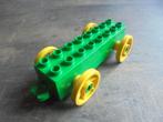 Lego Duplo Car Base 2x8x1,5 with Spoked Wheels (zie foto's), Ophalen of Verzenden, Gebruikt, Losse stenen, Duplo