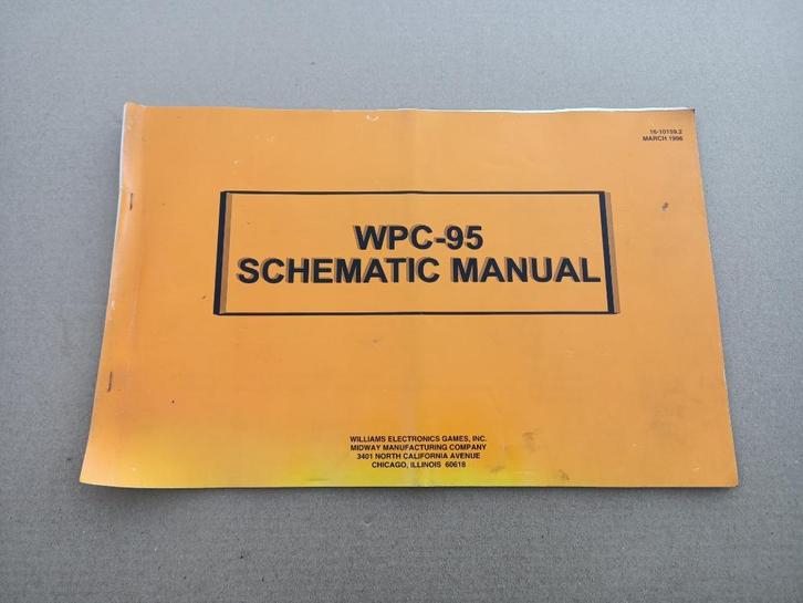 WPC-95 Schematic Manual (Williams) Flipperkast 1995, Verzamelen, Automaten | Flipperkasten, Gebruikt, Williams, Verzenden