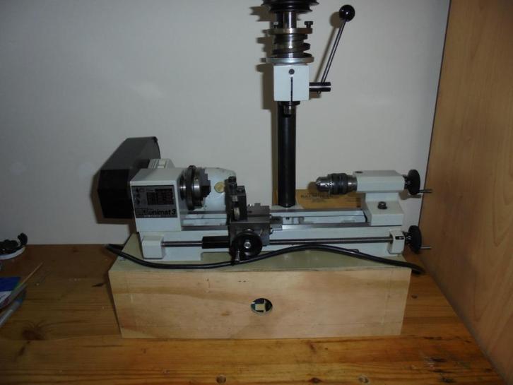 Emco Unimat 3 draaibankje, Doe-het-zelf en Verbouw, Draaibanken, Zo goed als nieuw, Metaaldraaibank, Minder dan 500 mm, Ophalen