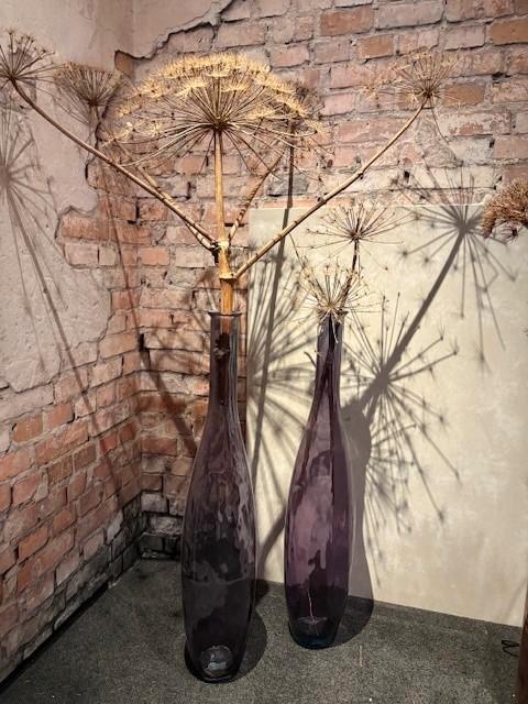 Decoratieve paarse Flessen/Vazen, Huis en Inrichting, Woonaccessoires | Vazen, Zo goed als nieuw, Overige kleuren, 75 cm of meer