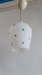 Vintage hanglamp Melkglas sterretjes docoratie. S41, Tweedehands verkoop, Tweedehands verkoop, Gebruikt, Ophalen of Verzenden