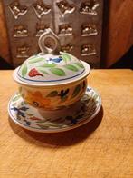 Mooie Suiker, mosterd, jam, boterpot van Boch bont decor, Antiek en Kunst, Verzenden