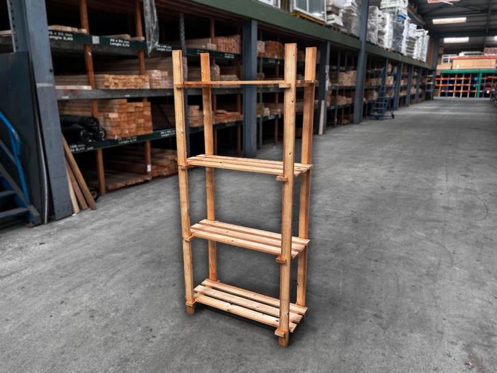 Houten stellingkast – 4 planken – bouwpakket – nieuw, Huis en Inrichting, Kasten | Stellingkasten, Nieuw, Ophalen