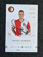 Feyenoord spelerskaart Dammers met handtekening, Verzamelen, Sportartikelen en Voetbal, Ophalen of Verzenden, Zo goed als nieuw