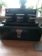 EMAILLE GROEN BROOD TROMMEL VINTAGE, Ophalen