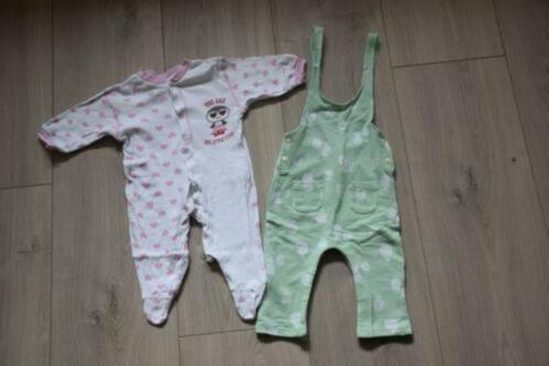 Baby tuinbroekje met een schattig baby pakje in maat 68, Kinderen en Baby's, Babykleding | Maat 68, Zo goed als nieuw, Meisje