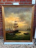 Zeer mooi groot maritiem schilderij. Peter Brouwer., Ophalen
