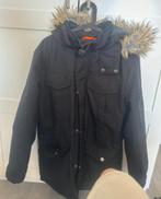 Stijlvolle Zwarte Parka met Bontkraag – Uniseks, Maat L, Ophalen of Verzenden, Zo goed als nieuw, Zwart