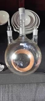 rondbodem kolf laboratorium 5 liter 3 nek, Ophalen of Verzenden, Zo goed als nieuw