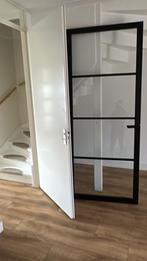 Stijlvolle Houten Binnendeur met Glas, Doe-het-zelf en Verbouw, Deuren en Horren, 80 tot 100 cm, Binnendeur, Ophalen of Verzenden