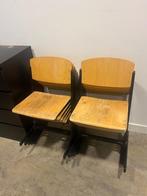 10 oude schoolstoeltjes, Ophalen, Gebruikt, Zwart, Vijf, Zes of meer stoelen