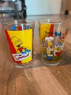 2x vintage simpsons amora glas 1999, Verzamelen, Ophalen of Verzenden, Zo goed als nieuw, Frisdrankglas