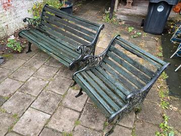 Te Koop : Gietijzeren Tuinbank Tuinstoel Gietijzer Frame beschikbaar voor biedingen