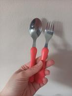 Peuter bestek lepel en vork brede grip, Ophalen of Verzenden, Nieuw, Rvs of Chroom